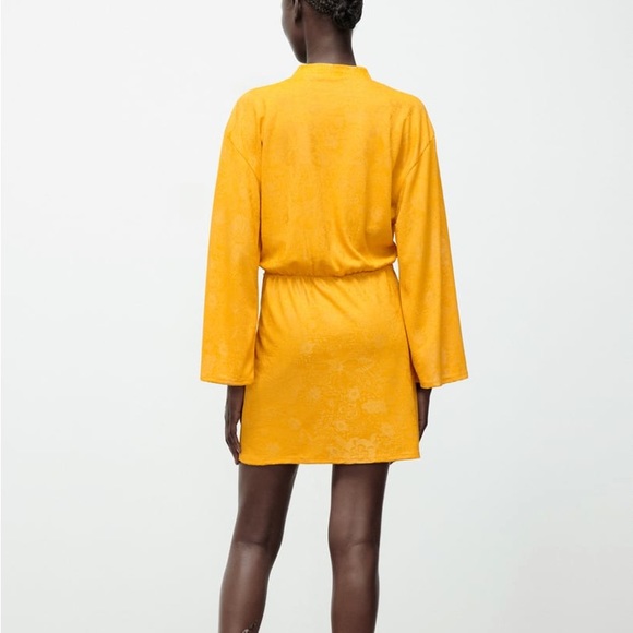 NWT Zara Knotted Jacquard Dress - Picture 2 of 7